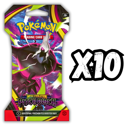Pitch Black Sleeved - 10 Packs