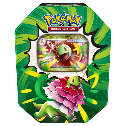 Pokemon Ascended Heroes Tin - Mega Meganium ex design (4 booster packs + promo)
