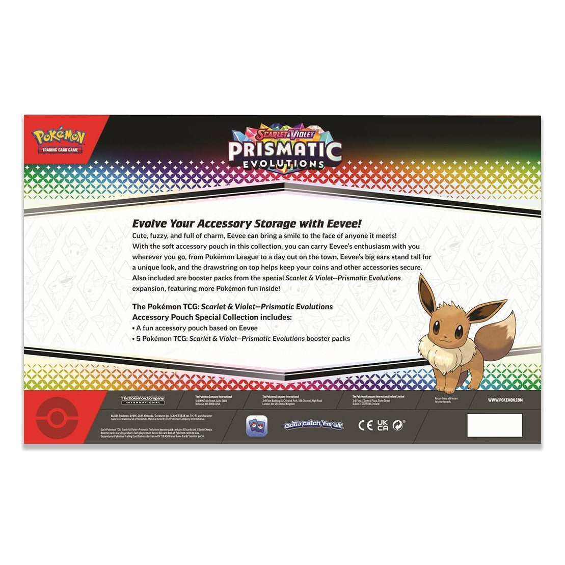 Prismatic Evolutions Accessory Pouch Special Collection box back