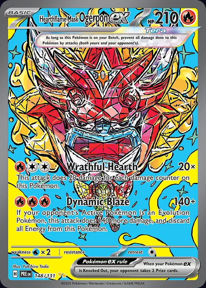 Hearthflame Mask Ogerpon ex 148 Special Illustration Rare - EN-sv8pt5 card