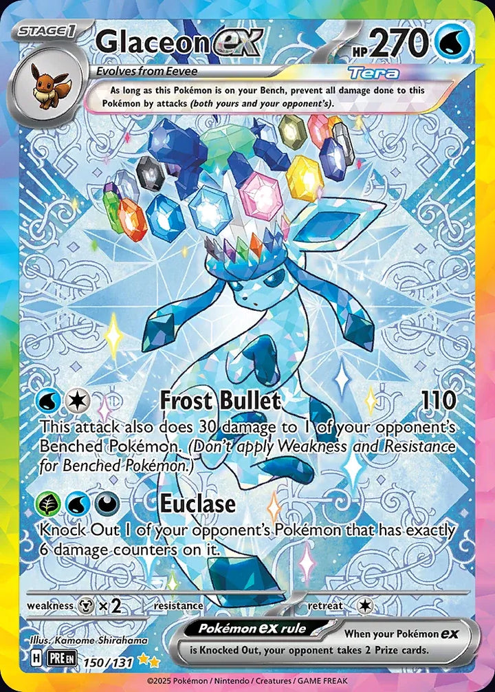 Glaceon ex 150 Special Illustration Rare - EN-sv8pt5 card