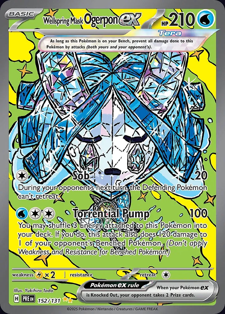 Wellspring Mask Ogerpon ex 152 Special Illustration Rare - EN-sv8pt5 card