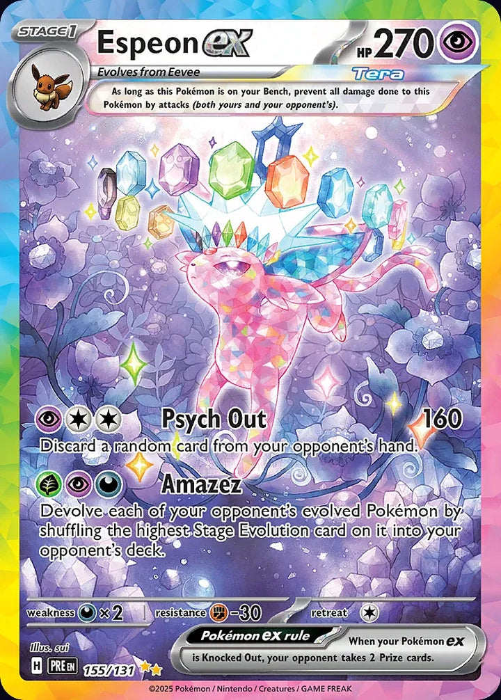 Espeon ex 155 Special Illustration Rare - EN-sv8pt5 card