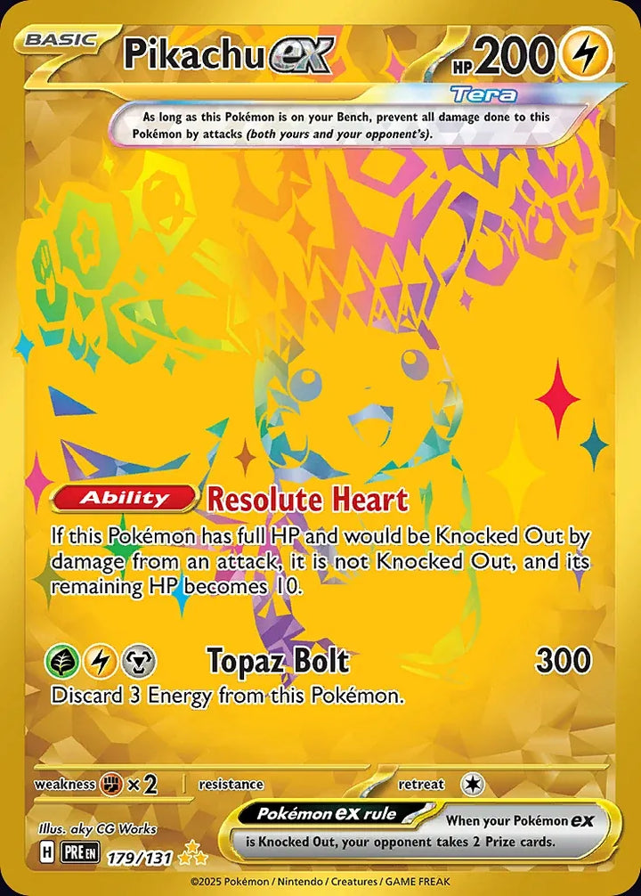 Pikachu ex 179 Hyper Rare (gold) - EN-sv8pt5 card