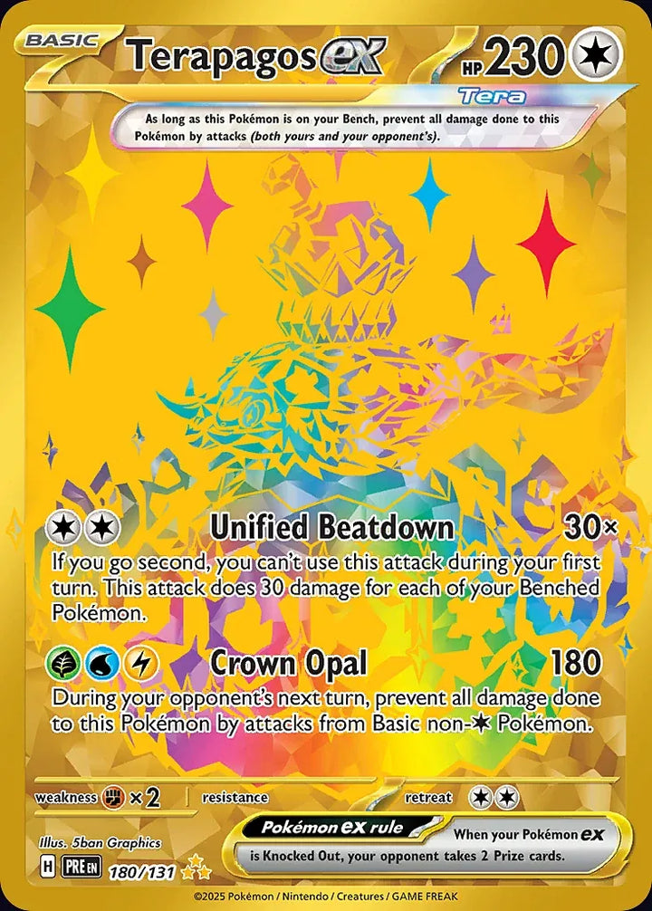 Terapagos ex 180 Hyper Rare (gold) - EN-sv8pt5 card