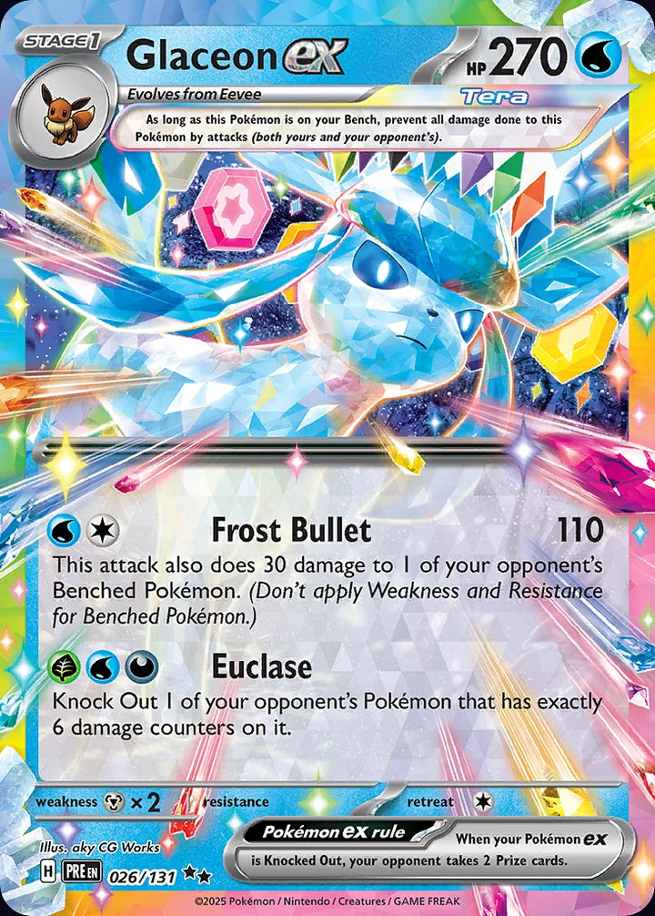 Glaceon ex 26 Double Rare (ex) - EN-sv8pt5 card