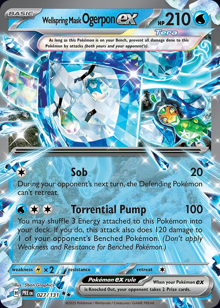 Wellspring Mask Ogerpon ex 27 Double Rare (ex) - EN-sv8pt5 card