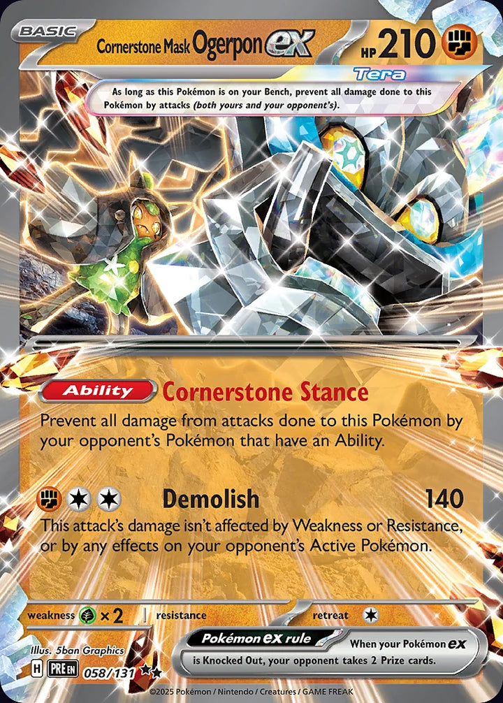 Cornerstone Mask Ogerpon ex 58 Double Rare (ex) - EN-sv8pt5 card