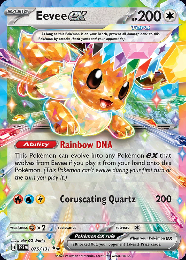 Eevee ex 75 Double Rare (ex) - EN-sv8pt5 card