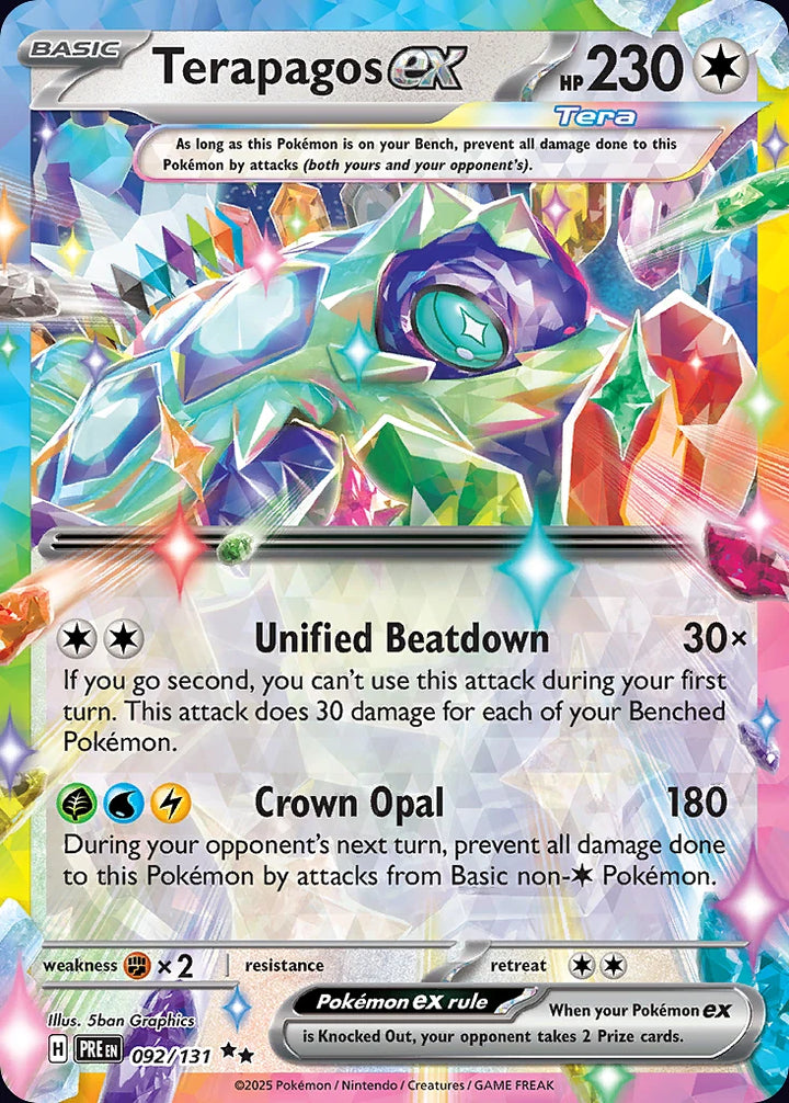 Terapagos ex 92 Double Rare (ex) - EN-sv8pt5 card