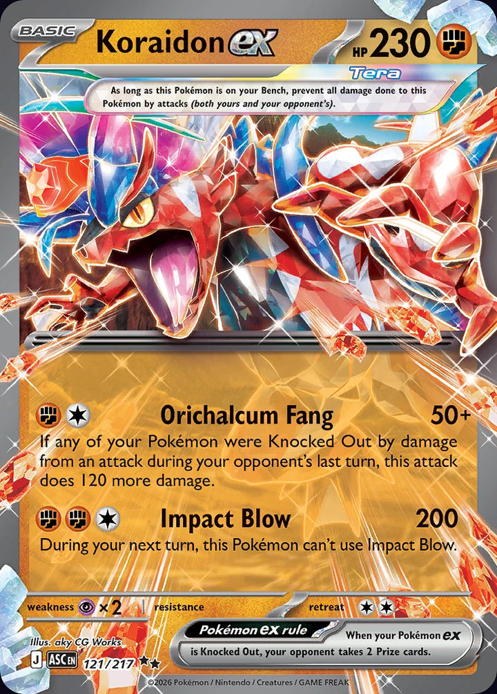 Koraidon ex 121 Double Rare (ex) - EN-me2pt5 card