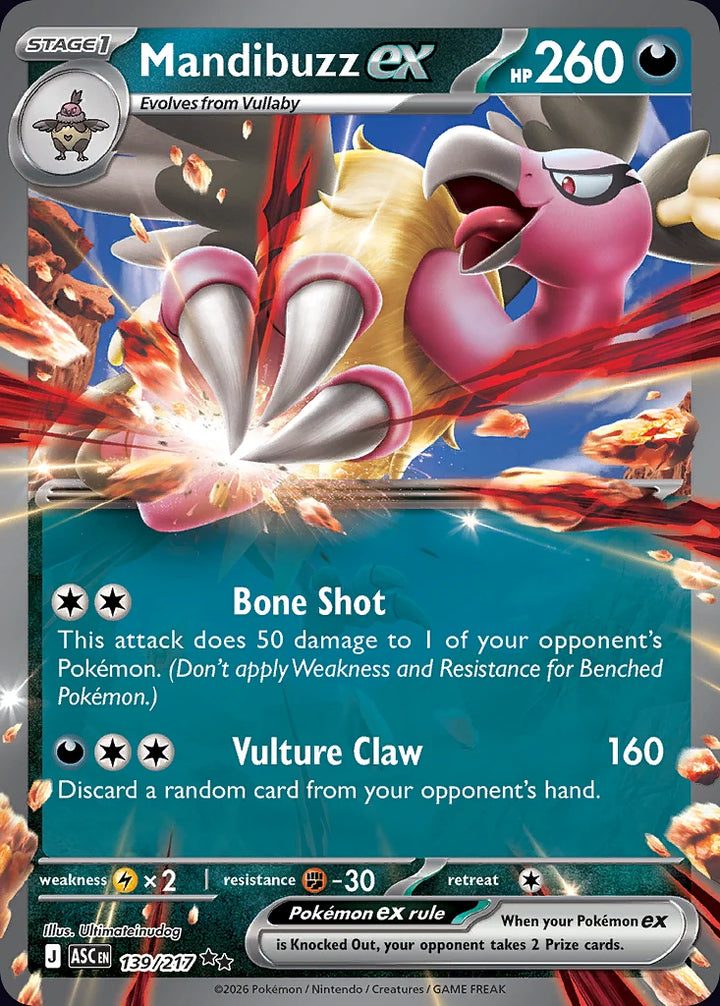 Mandibuzz ex 139 Double Rare (ex) - EN-me2pt5 card