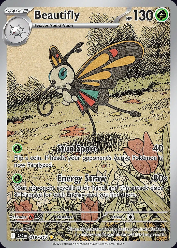 Beautifly 219 Illustration Rare - EN-me2pt5 card