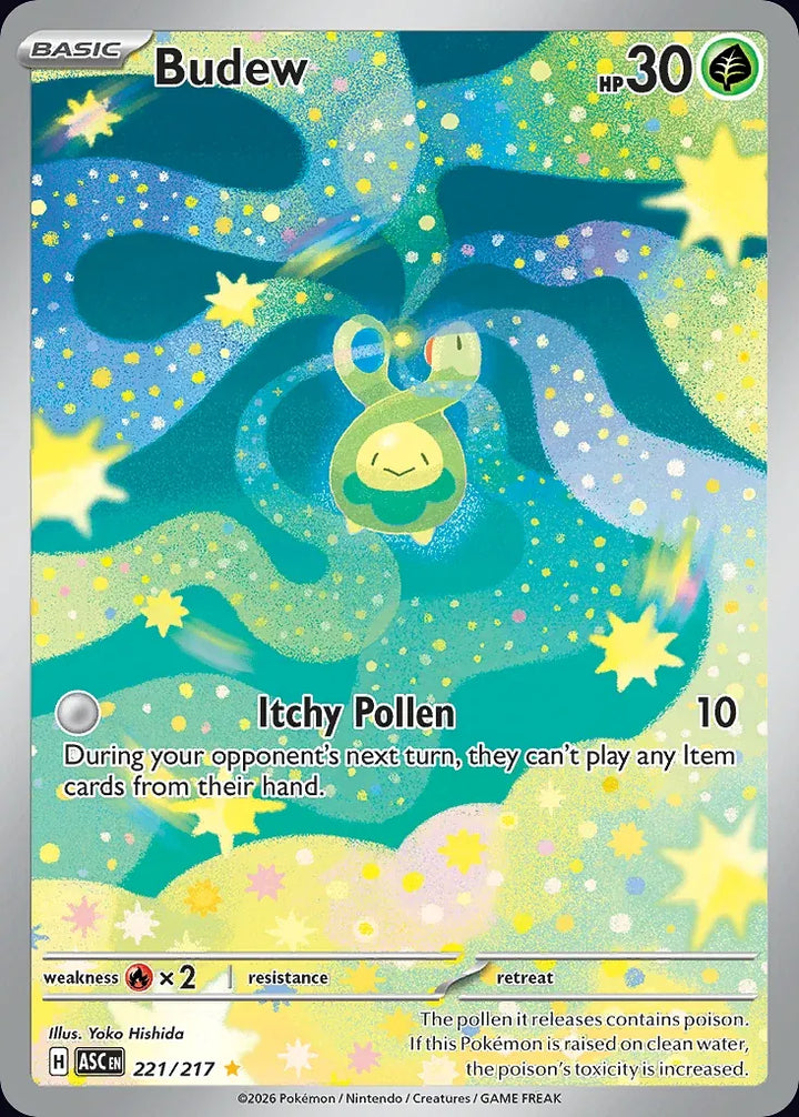 Budew 221 Illustration Rare - EN-me2pt5 card