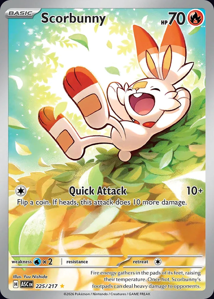 Scorbunny 225 Illustration Rare - EN-me2pt5 card
