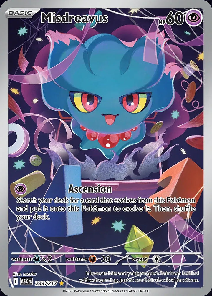 Misdreavus 233 Illustration Rare - EN-me2pt5 card