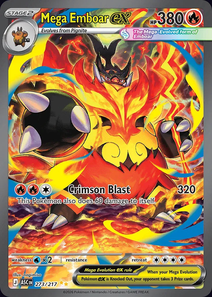 Mega Emboar ex 273 Special Illustration Rare - EN-me2pt5 card