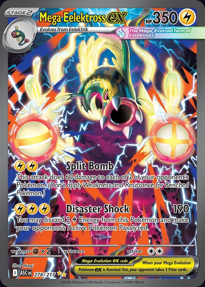 Mega Eelektross ex 278 Special Illustration Rare - EN-me2pt5 card