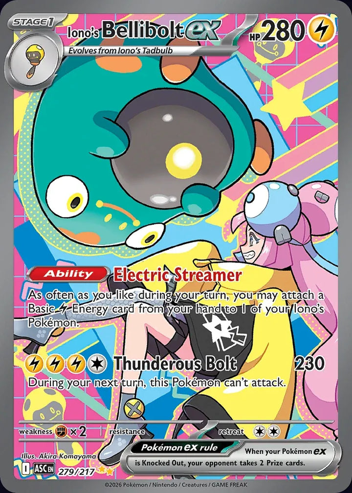 Iono's Bellibolt ex 279 Special Illustration Rare - EN-me2pt5 card
