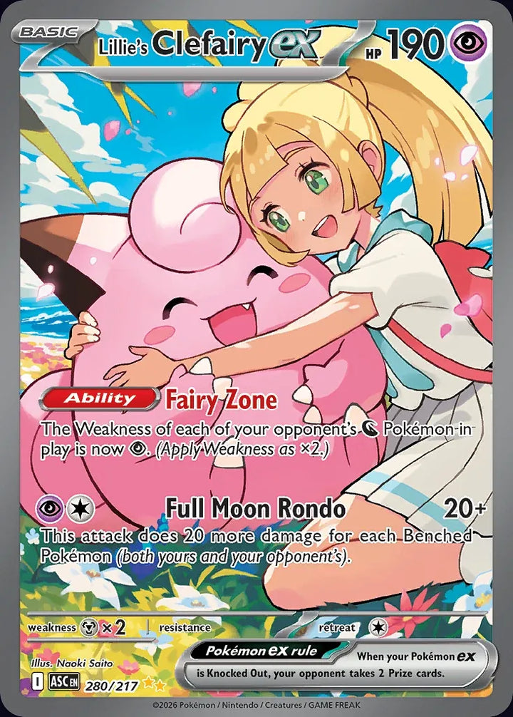 Lillie's Clefairy ex 280 Special Illustration Rare - EN-me2pt5 card