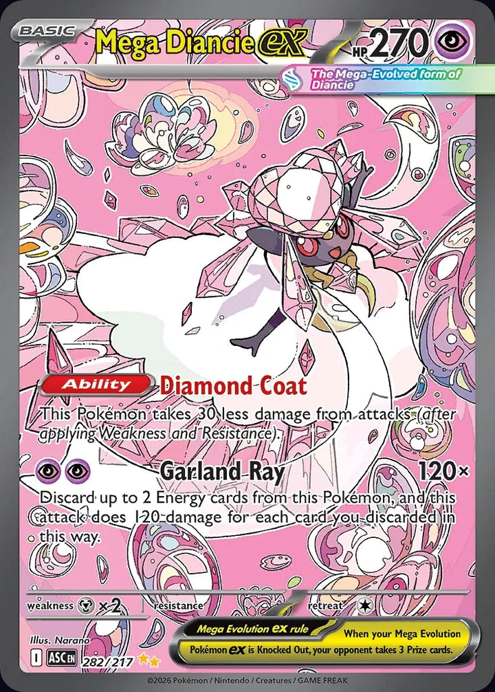 Mega Diancie ex 282 Special Illustration Rare - EN-me2pt5 card