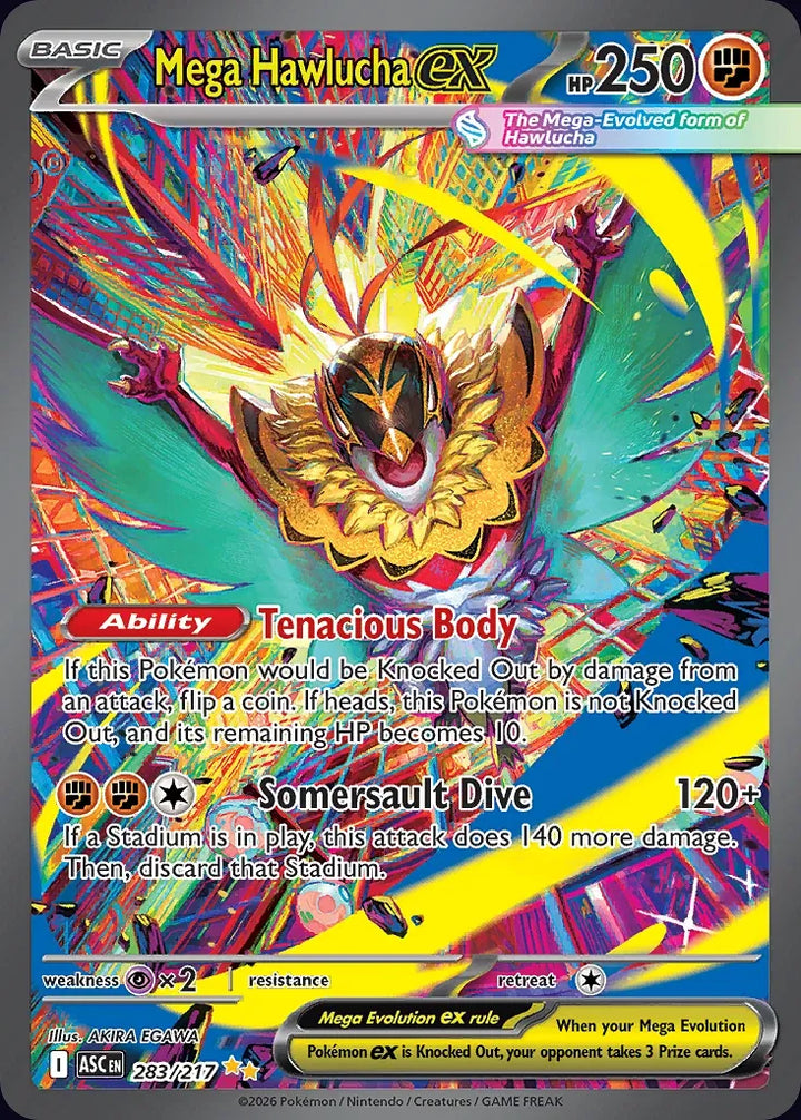 Mega Hawlucha ex 283 Special Illustration Rare - EN-me2pt5 card