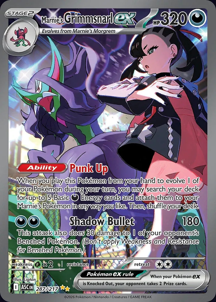 Marnie's Grimmsnarl ex 287 Special Illustration Rare - EN-me2pt5 card