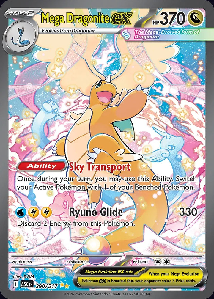 Mega Dragonite ex 290 Special Illustration Rare - EN-me2pt5 card