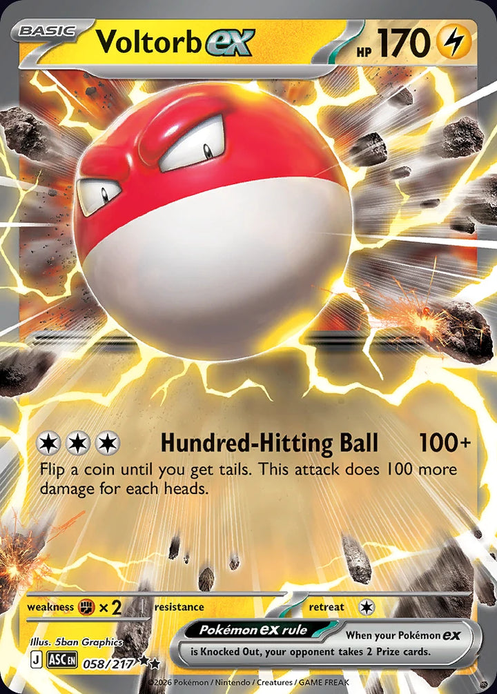 Voltorb ex 58 Double Rare (ex) - EN-me2pt5 card