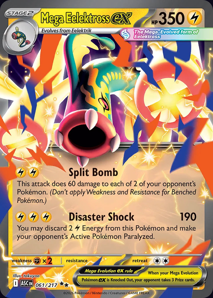 Mega Eelektross ex 61 Double Rare (ex) - EN-me2pt5 card