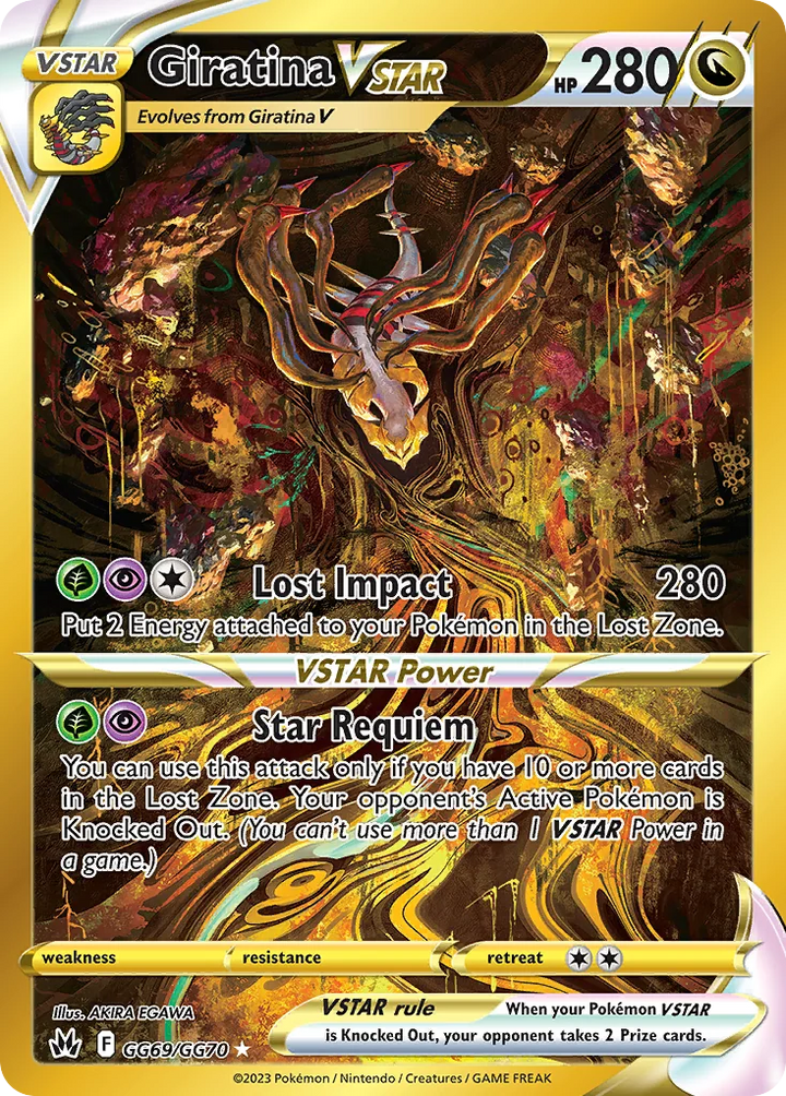 Giratina VSTAR GG69 Galarian Gallery Secret Rare - Crown Zenith card