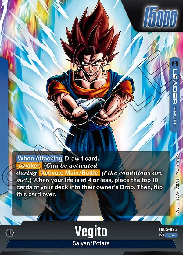 Vegito FB05-025 Leader Parallel - Dragon Ball Super Fusion World FB05 card