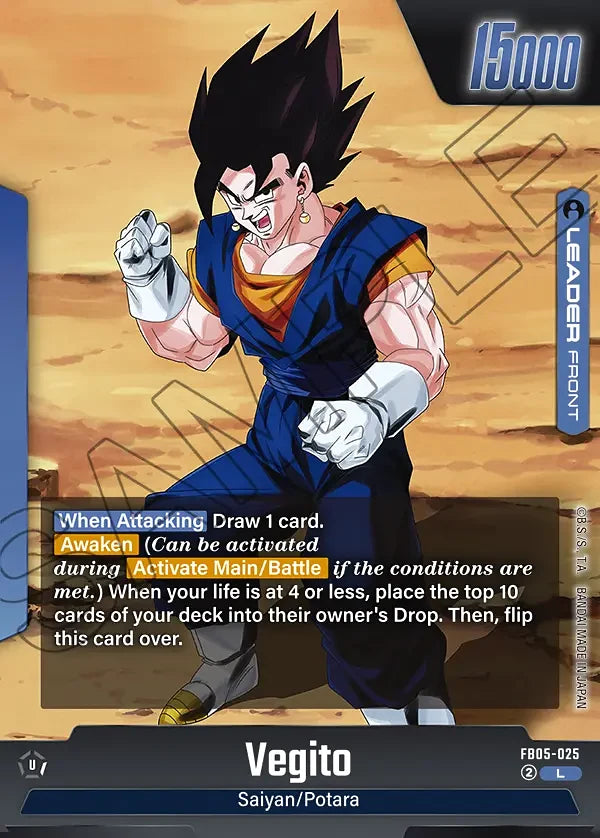Vegito FB05-025 Leader Parallel - Dragon Ball Super Fusion World FB05 card