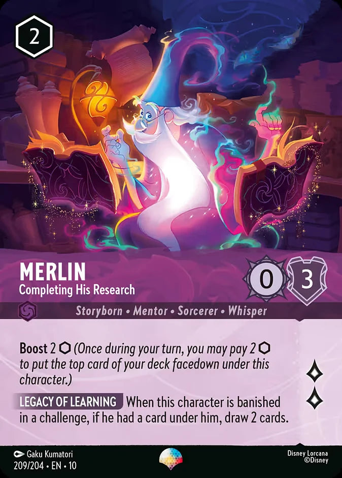 Merlin - Completing His Research 209 Epic - Lorcana set 10 card