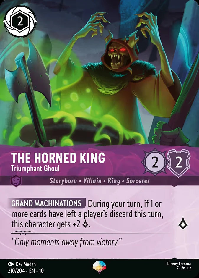 The Horned King - Triumphant Ghoul 210 Epic - Lorcana set 10 card