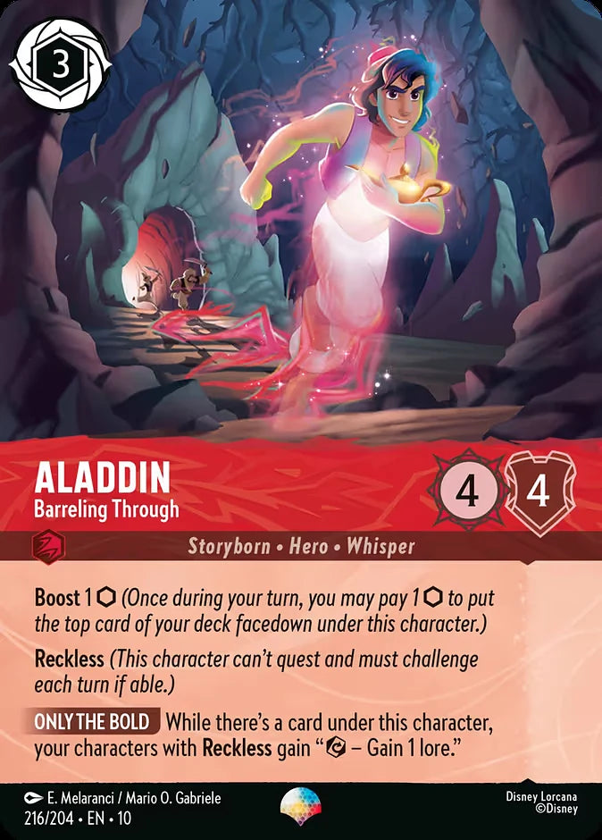 Aladdin - Barreling Through 216 Epic - Lorcana set 10 card