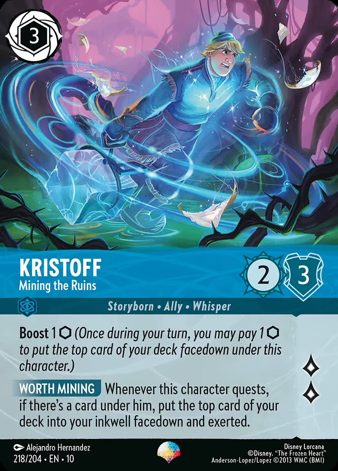 Kristoff - Mining the Ruins 218 Epic - Lorcana set 10 card