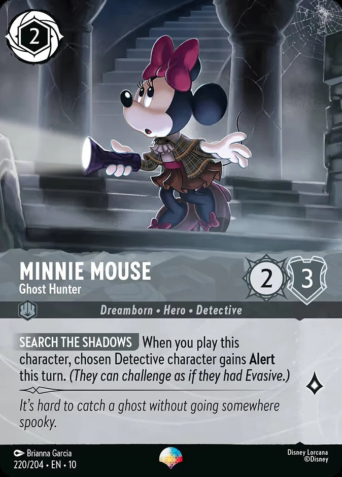 Minnie Mouse - Ghost Hunter 220 Epic - Lorcana set 10 card