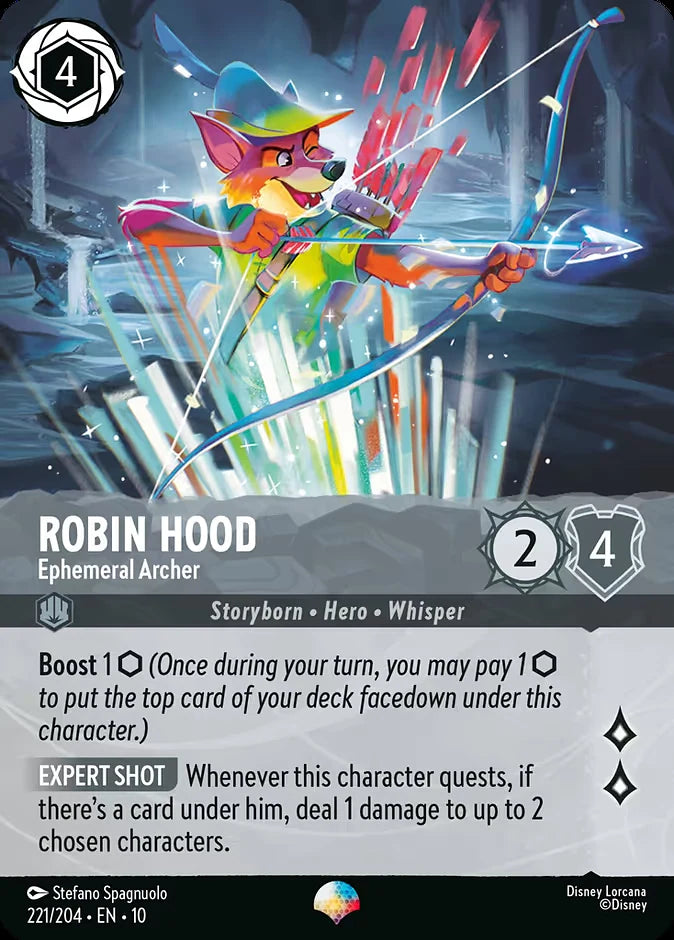 Robin Hood - Ephemeral Archer 221 Epic - Lorcana set 10 card