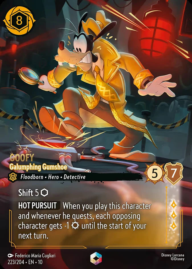 Goofy - Galumphing Gumshoe 223 Enchanted - Lorcana set 10 card