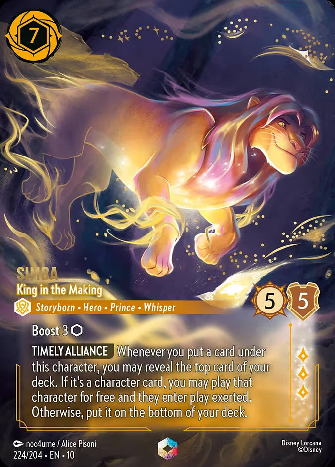 Simba - King in the Making 224 Enchanted - Lorcana set 10 card