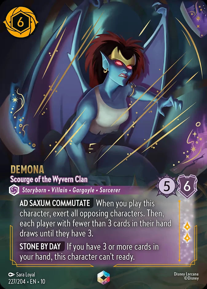 Demona - Scourge of the Wyvern Clan 227 Enchanted - Lorcana set 10 card