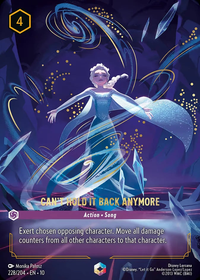 Can't Hold it Back Anymore 228 Enchanted - Lorcana set 10 card