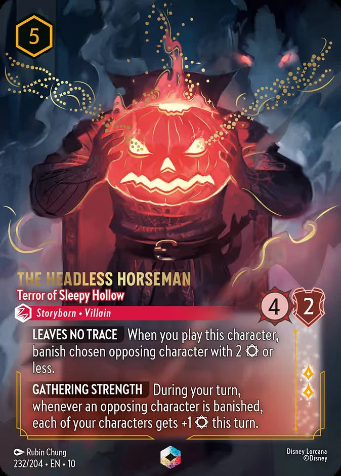 The Headless Horseman - Terror of Sleepy Hollow 232 Enchanted - Lorcana set 10 card
