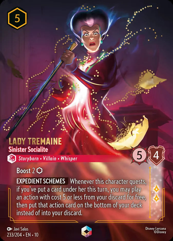 Lady Tremaine - Sinister Socialite 233 Enchanted - Lorcana set 10 card