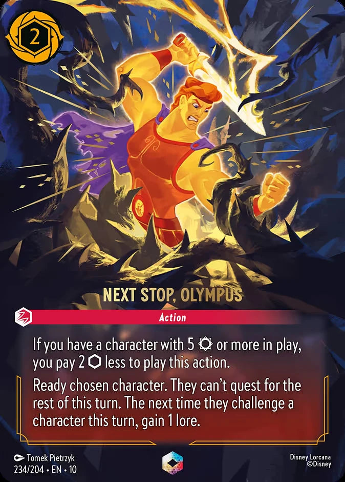 Next Stop, Olympus 234 Enchanted - Lorcana set 10 card