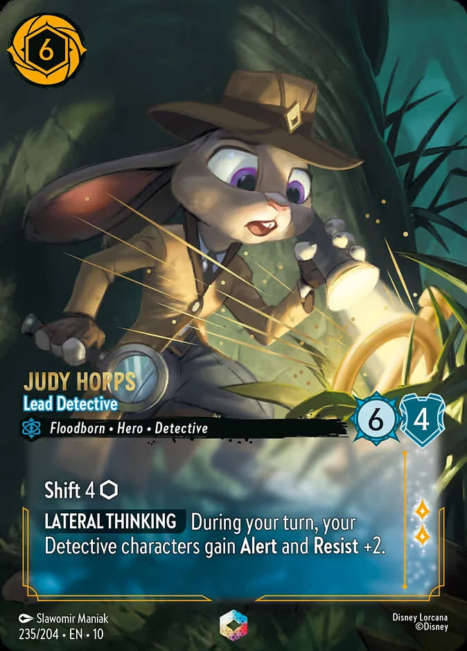 Judy Hopps - Lead Detective 235 Enchanted - Lorcana set 10 card