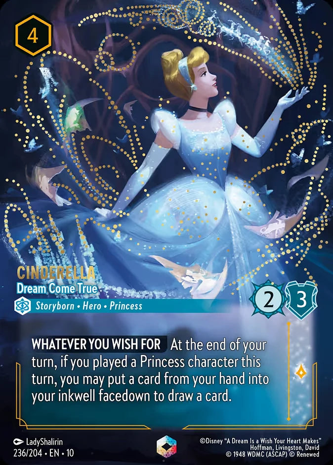 Cinderella - Dream Come True 236 Enchanted - Lorcana set 10 card