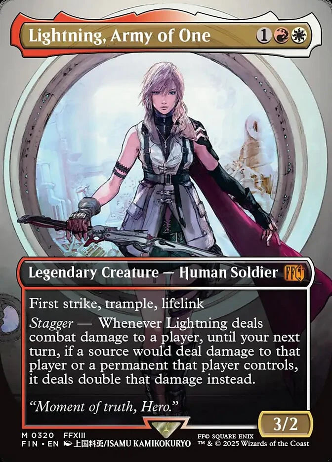 Lightning, Army of One 320 Borderless Mythic - MTG fin card