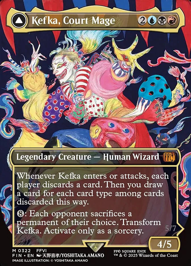Kefka, Court Mage // Kefka, Ruler of Ruin 322 Borderless Mythic - MTG fin card